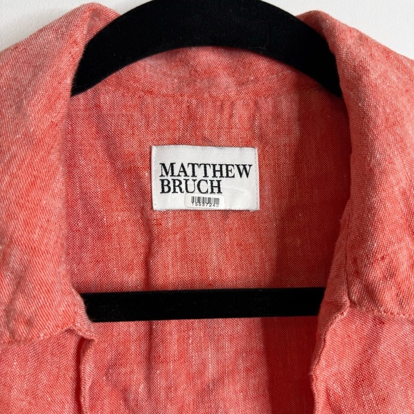 Matthew Bruch Vest with Triangle Linen Top - Red - Medium - Picture 4 of 9